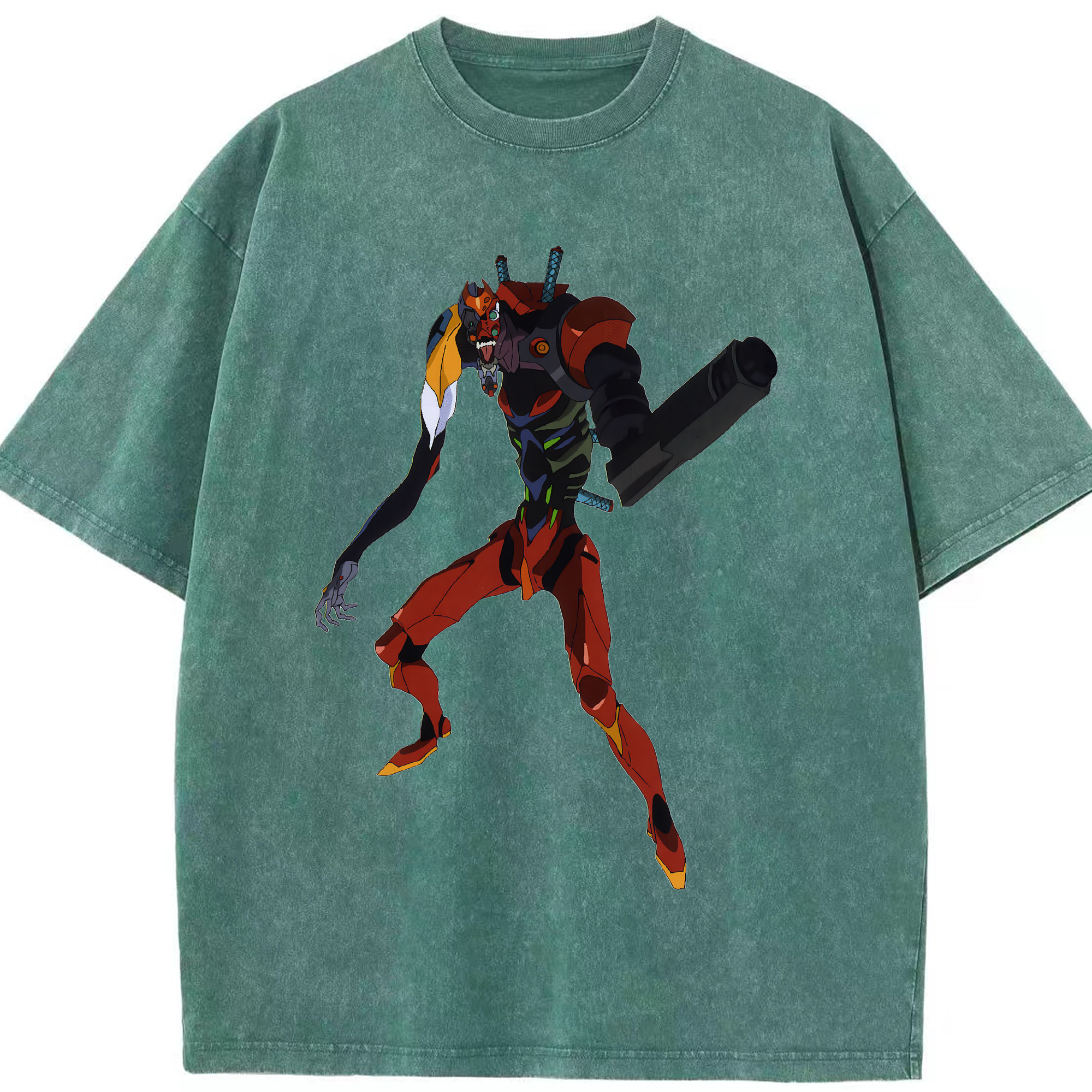 （画像用） EVA 新世紀エヴァンゲリオン 綿100% ヴィンテージ風 半袖Tシャツ（フロントプリント）